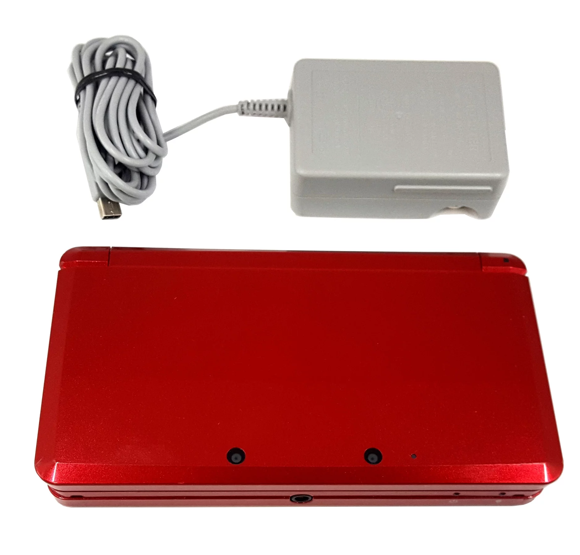 Refurbished Nintendo 3DS Flame Red Super Mario 3D Land Bundle with Stylus SD Card Charger