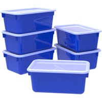 Storex Small Cubby locker Bin, with Cover, Classroom Colors Blue(6 units/pack)