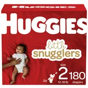 Huggies Little Snugglers Baby Diapers, Size 2, 180 Ct