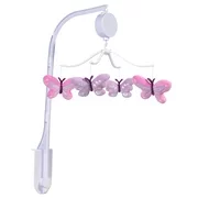 Bedtime Originals Magic Garden Pink/Lavender Butterfly Musical Baby Crib Mobile