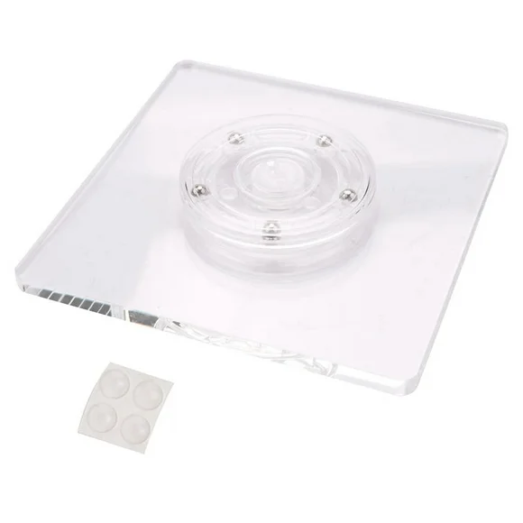 Acrylic Cookie Decorating Turntable Cookie Stencils Holder Cookie Sugar Turntable Swivel for Royal Icing(5.9In)