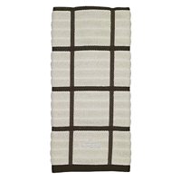 All-Clad Textiles 100-Percent Combed Terry Loop Cotton Kitchen Towel, Oversized, Highly Absorbent and Anti-Microbial, 17-inch by 30-inch, Checked, Almond