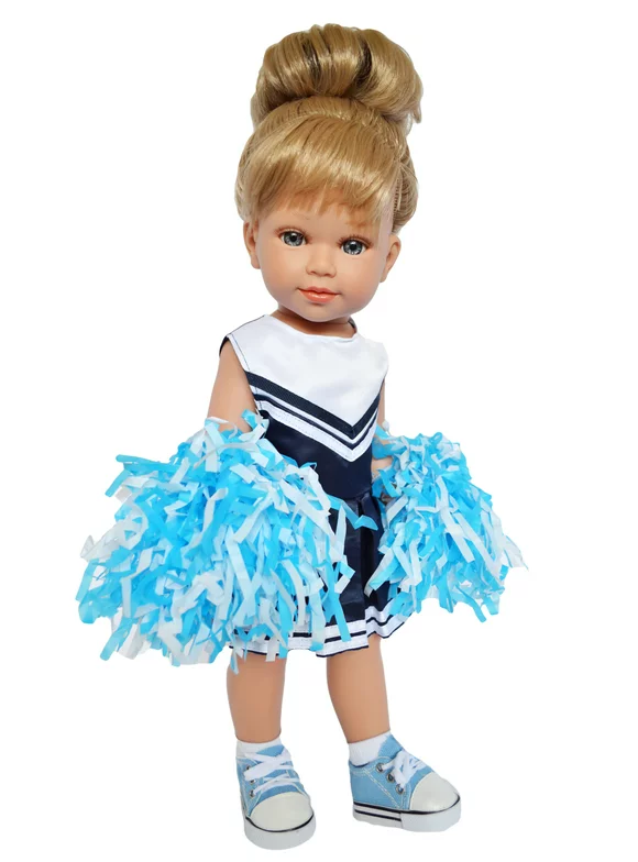 18 Inch Doll Clothes- Blue and White Cheerleader Outfit Fits 18 Inch Fashion Girl Dolls