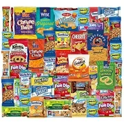Snacks Box (48 Count) Ultimate Sampler Mixed Box, Cookies Chips Candy Care Package for Office Meetings Schools Friends & Family Military College, Easter Gifts Baskets, Snack Variety Pack