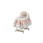 BabyDoll Pretty Pique Bassinet Liner and Hood, Pink, 16'x32'