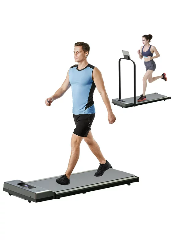 SUGIFT 2 in 1 Under Desk Treadmill Installation-Free Foldable Treadmill Compact Electric Running Machine