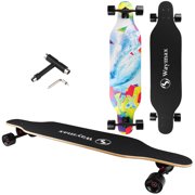 Longboard Skateboard Complete - 41 Inch Longboard for Hybrid, Freestyle, Carving, Cruising and Downhill with All-in-one T-Tool for Beginners