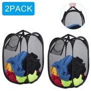 EEEkit Mesh Popup Laundry Hamper with Side Pocket,Foldable Laundry Basket,Portable Dirty Clothes Basket Collapsible Dirty Clothes Hamper,for Bedroom, Kids Room, College Dormitory and Travel