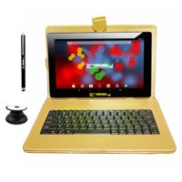 Linsay 10.1" 1280x800 IPS 2GB RAM 32GB Storage Android 10 Tablet with keyboard Golden, Pop Holder and Pen Stylus