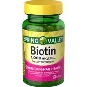 Spring Valley Biotin Softgels, 1000mcg, 150 Count