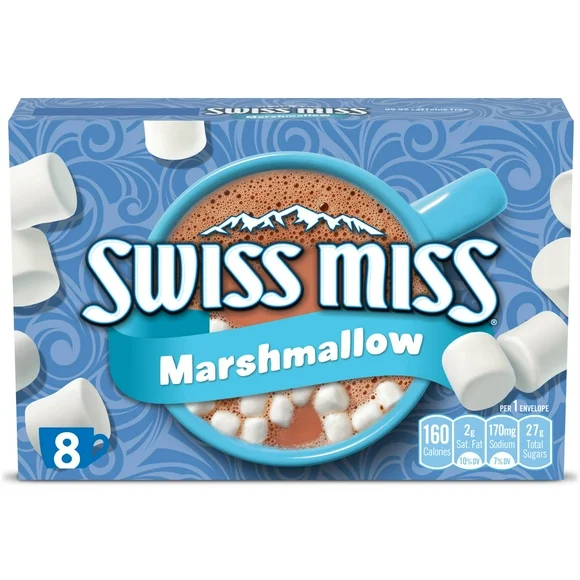 Swiss Miss Chocolate Hot Cocoa Mix With Marshmallows, 8 Count Hot Cocoa Packets