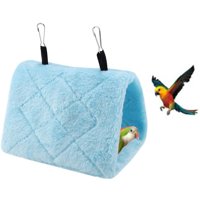 EIMELI Pet Bird Nest House Parrot Bed, Plush Happy Hut Hammock Hanging Cave Snuggle for Budgies Parakeet Cockatiels Cockatoo Conure Lovebird Finch, Diamond Doves Cage Toy Tent