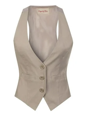 Made by Olivia Women's Dressy Casual Versatile Racerback Vest Three Button Tuxedo Suit Waistcoat