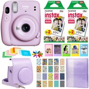 Fujifilm Instax Mini 11 Instant Camera (Lilac Purple) | 2 Twin Pack Film | Frames | Case | Album | Stickers - Complete Kit