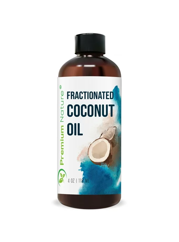 Fractionated Coconut Oil Massage Oil - Cold Pressed Pure MCT Oil for Essential Oils Mixing Dry Skin Moisturizer Natural Carrier Baby Oil for Face Hair & Body 4 oz
