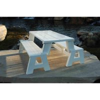 Convert-A-Bench Plastic Folding Picnic Table Bench, Multiple Colors