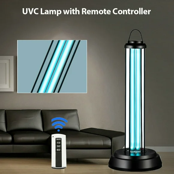 UV 38W Three gears Remote Control Sterilizer Light Lamp Germicidal Submersible Disinfection Home Ozone Bulb
