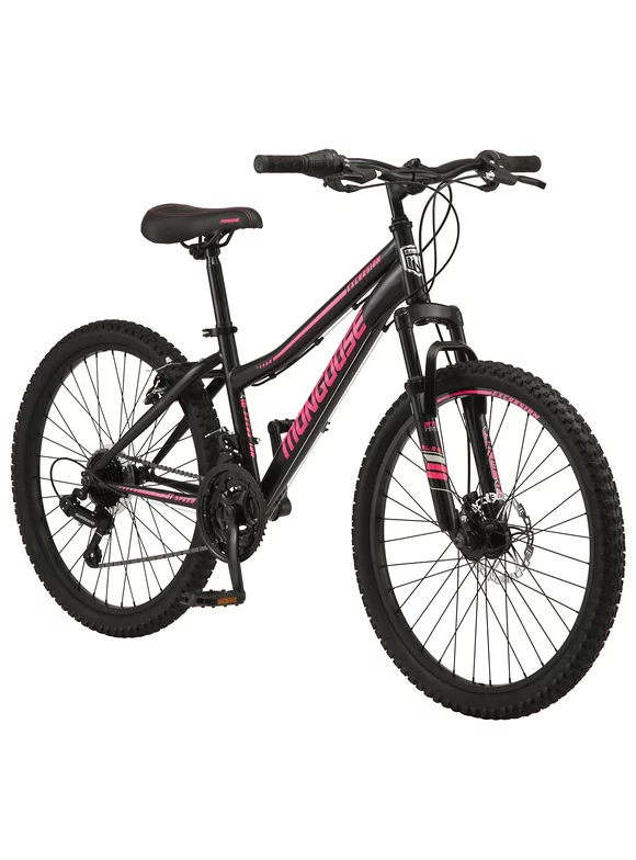 Mongoose Excursion Mountain Bike, 24-inch wheel, 21 speeds, black