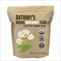 Anthony's Organic Buckwheat Flour, 3lbs, Grown in USA, Gluten Free, Vegan 3lb