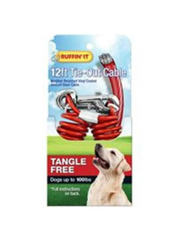 Westminster Pet Ruffin' it Tangle Free Large Dog Tie-Out Cable, 12 Ft. 29712