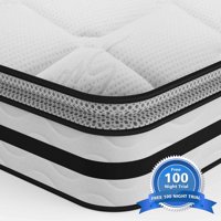 Morpilot Pillow Top Twin Mattress, 10 Inch Hybrid Innerspring Double Mattress in a Box, Cool Bed with Breathable and Pocket Spring Mattress Soft Knitted Fabric Cover