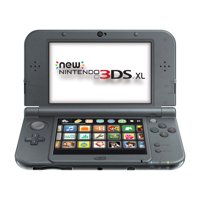 Refurbished Nintendo New 3DS XL Black Video Game Console with SD Card Stylus and Charger