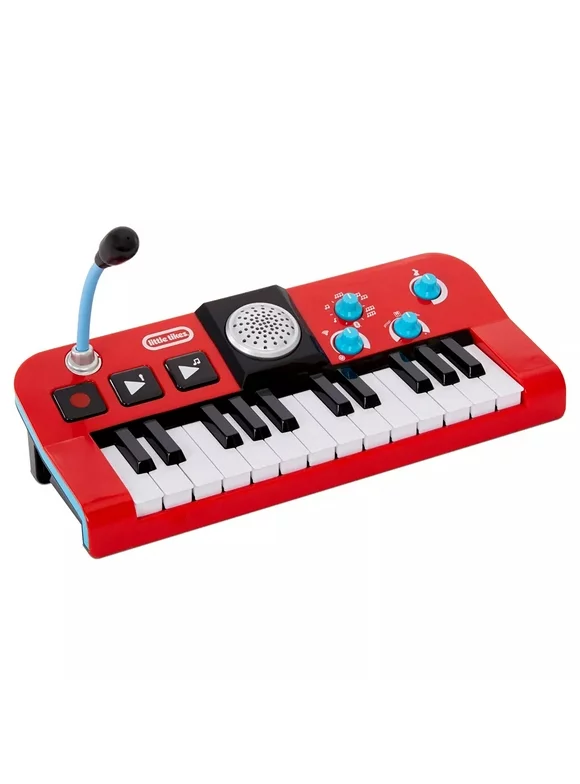 Little Tikes Kids' My Real Jam Keyboard with Microphone and Keyboard Case - Red