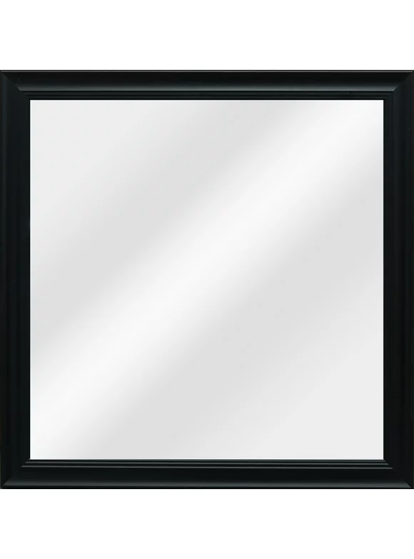 Mainstays Wall Mirror Square, 16In X 16In, Black