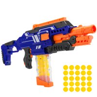 Best Choice Products Electric Motorized Soft Foam Ball Rapid Fire Blaster Toy w/ 25 Balls, Easy Access Magazine