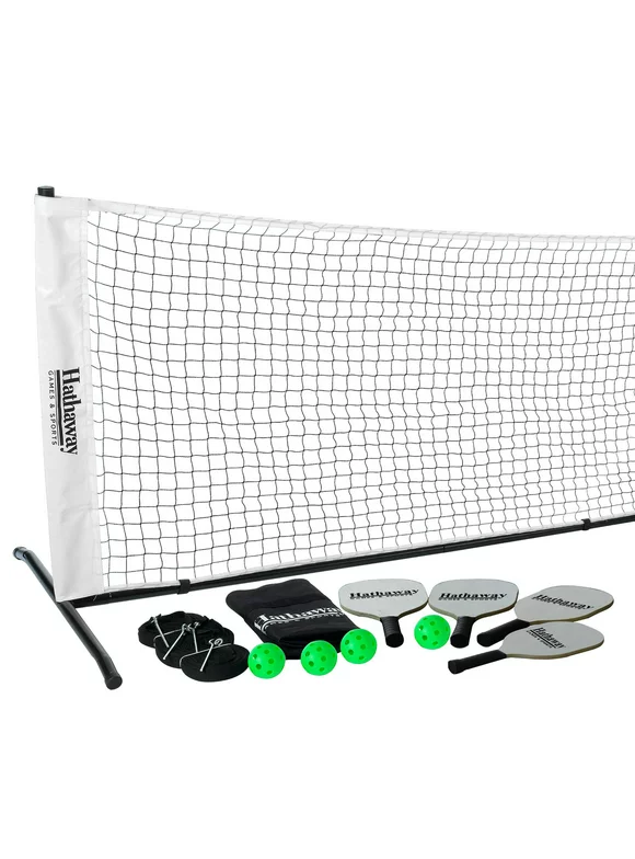 Hathaway Deluxe Pickleball Game Set with 3-ft x 20-ft Net
