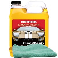 Mothers California Gold Car Wash (64 oz.), Bundled with a Microfiber Cloth (2 Items)