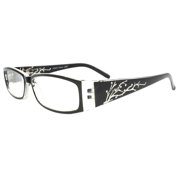 Rectangle Fashion Reading Glass Black Frame with Power vision + 2.00 for Women and Men