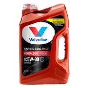 Valvoline High Mileage with MaxLife Technology SAE 5W-30 Synthetic Blend Motor Oil, Easy-Pour 5 Quart
