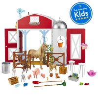 Barbie Sweet Orchard Farm Playset with Barn, 11 Animals, Working Features & 15 Pieces, Doll Sold Separately