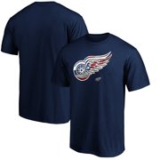 Detroit Red Wings Fanatics Branded Banner Wave Logo T-Shirt - Navy