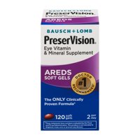Bausch & Lomb PreserVision Eye Vitamin & Mineral Supplement, 120 Ct Soft Gels