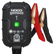 NOCO GENIUS1, 1-Amp Fully-Automatic Smart Charger, 6V And 12V Battery Charger, Battery Maintainer, And Battery Desulfator With Temperature Compensation