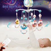 English Songs Musical Baby Crib Mobile with Projection Music Box Rattle Bed Bell Toys for 0-18 Months (without Battery)