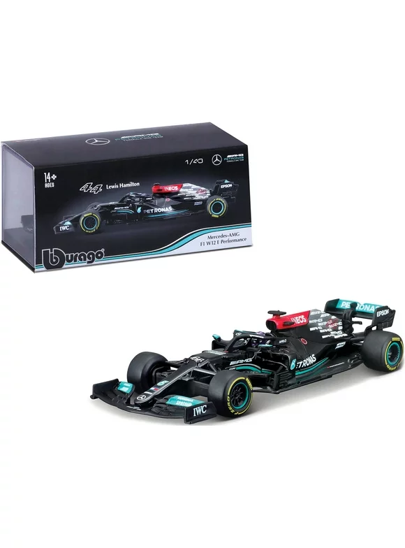 Diecast Mercedes-AMG F1 W12 E Performance #44 Lewis Hamilton "Petronas Formula One Team" Formula One F1 (2021) 1/43 Diecast Model Car by Bburago