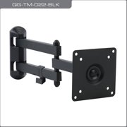 QualGear QG-TM-022-BLK Universal Ultra-Low-Profile Articulating TV Wall Mount for most 15"-27" TVs, Black