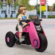 enyopro 3 Wheels Electric Bicycle, Kids Ride on Motorcycle, Double Drive Motocross, Toddler Motorized Motorcycle Bike, 6V/4.5Ah Power Wheels Dirt Bike for Boys and Girls, 3-7 Years Old - Pink, B1934