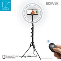 Bower 12 Studio Light USB Power Ball-Head Mount 62" Adjustable Tripod 3 Colors 10 Brightness Levels In-Line Remote
