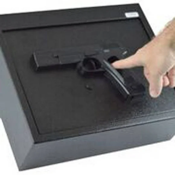 BOOMSTICK Biometric Fingerprint Drawer Personal Gun Safe, Black