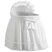 Babydoll Bedding Precious Bassinet Liner/Skirt & Hood Color: White - Size: 17" 31"