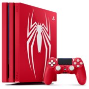 Sony Playstation 4 Pro Marvel's Spider-Man Limited Edition Amazing Red 1TB Console with Extra Crystal Red Controller