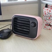 Retro PTC Ceramic Heating Fan Heater Personal Mini Portable Electric Space Heater Element & Overheat Protection for Office, Home, Tabletop Under Desk Floor Indoor Use