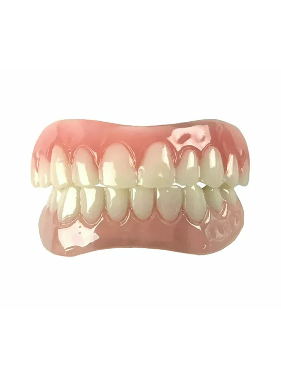Instant Smile Comfort Fit Flex Teeth - Upper and Lower Matching Set, Natural Shade! Fix Your Smile at Home within Minutes!