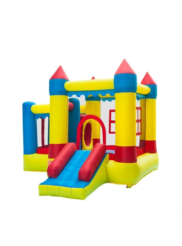 SalonMore Inflatable Bounce House Castle Kids Jumper Slide Moonwalk Bouncer without Blower