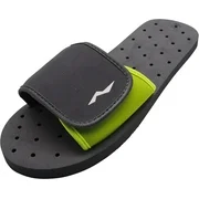 Norty Mens Summer Comfort Casual Slide Flat Strap Shower Sandals Slip On Shoes, 40336 Grey / 9D(M)US