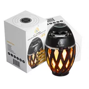 LIT Tunes Tiki Style Bluetooth Speaker | Enjoy Your Tunes in Beautiful Fire Atmosphere | Crisp Clear Audio | Real Flame Ambiance
